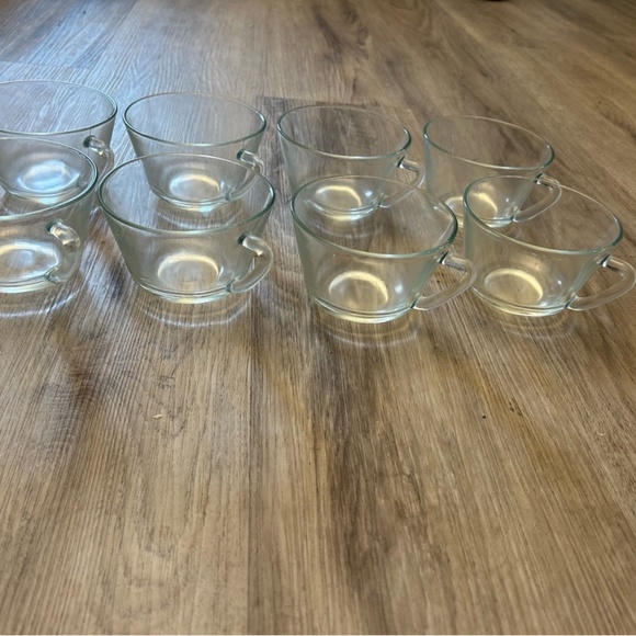 Vintage 1970’s retro glass coffee tea mugs cups. Made in Spain. 8 count. - Picture 3 of 4
